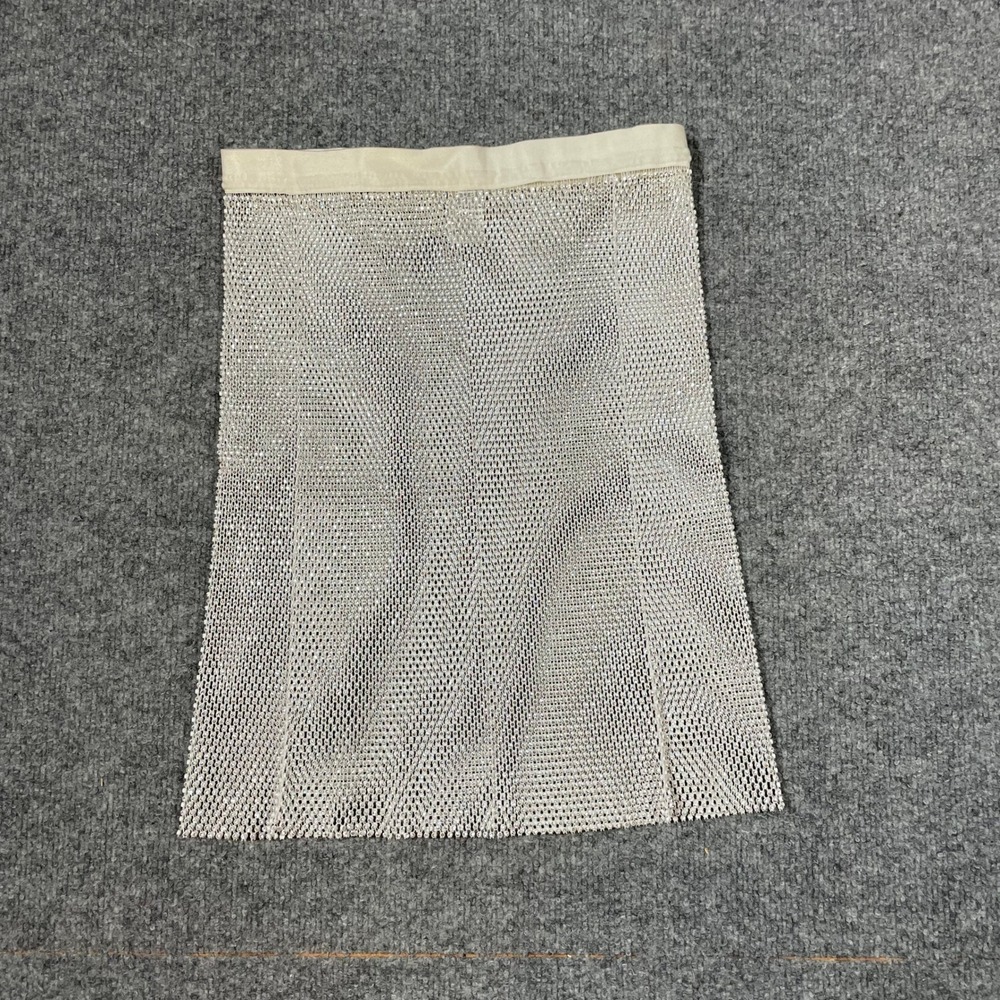 Hot & Delicious Mini Skirt Medium Rhinestone Mesh Sheer Bedazzled Festival